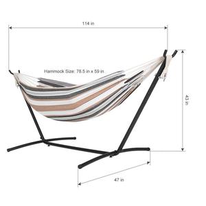 WOQI <span class=keywords><strong>Hamac</strong></span> double ultraléger Chaise d'extérieur pour 2 personnes avec support en acier Design peu encombrant - Product Image 3