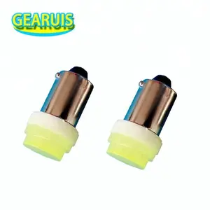 Super Terang BA9S T4W COB 1 LED untuk Mobil Auto Interior Baji Sisi License Plate Lampu Putih Biru Kuning Hijau DC 12V