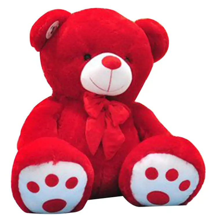 مخصص لعبة الدب الناعمة الأحمر أفخم دب عملاق دمية محشوة
