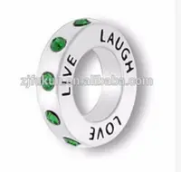 2021 vendita calda Maggio birthstone anello in diretta amore laugh affermazione anello con cristallo