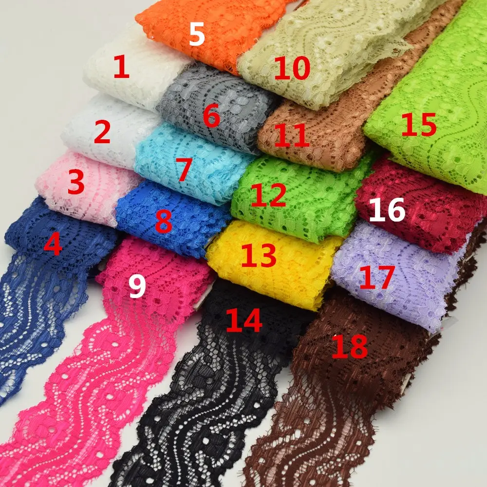 2inches (5.5cm )Beautiful Lace Stretch Floral Lingerie Headband Elastic DIY lace