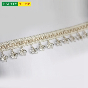 En gros Dentelle Perlée Fringe Chine Fringe Règlage Rideau Gland Cristal <span class=keywords><strong>Embrasse</strong></span> - Product Image 2