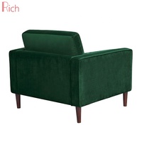 Fauteuil de salon de luxe à vendre, fauteuil moderne en velours vert turquoise, fauteuil à un seul bras