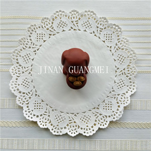Sous-verres en <span class=keywords><strong>papier</strong></span> <span class=keywords><strong>dentelle</strong></span> jetables ronds blancs pour gâteaux, biscuits, mariage, cupcakes, desserts - Product Image 4