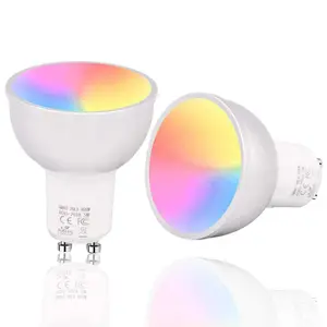 Lâmpada led tuya de controle de telefone, luz led regulável, iluminação por pista, luz embutida/gu10