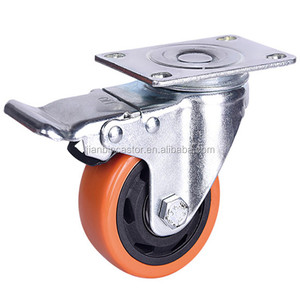 Zhongshan 50mm/125mm पीवीसी/नायलॉन मध्यम-ड्यूटी यूनिवर्सल फ्लैट ब्रेक स्ट्रेचर के साथ कठोर ढलाईकार पहिया 2.5 इंच - Product Image 5