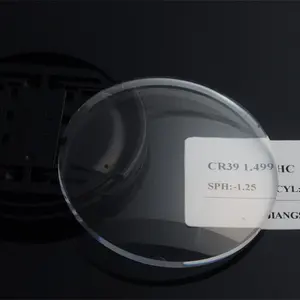 Danyang fabricante CR39 1,49 visión única UC HC duro recubierto de gafas lente oftálmica lente óptica