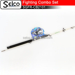 Canne à pêche Spinning/Casting et moulinet en Fiber de verre à <span class=keywords><strong>deux</strong></span> sections Fresh pêcheur ensemble combiné de matériel de pêche en chine - Product Image 2