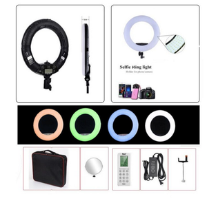 Anillo de Luz LED RGB FC-480 con Control por Aplicación, Luz de Video para <span class=keywords><strong>Belleza</strong></span>, Uñas, Fotografía, Estudio de Cine, Lámpara de Anillo + Trípode + Bolsa - Product Image 3