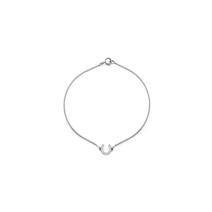 Bracelet fer à cheval Simple en acier inoxydable, accessoires de bijouterie, 1 pièce, en plaqué or 18 carats, lettre U - Product Image 3
