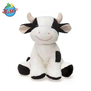 Jouet en peluche Animal, multifonctionnel, personnalisé, vache noir, peluche