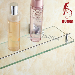 Accesorios de <span class=keywords><strong>baño</strong></span> de latón montados en la pared de Metal de vidrio <span class=keywords><strong>cromado</strong></span> moderno de 1 nivel estante de ducha de esquina de vidrio de doble nivel con acabado de piedra - Product Image 6