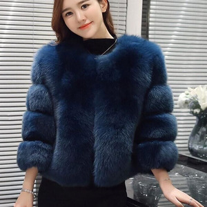 <span class=keywords><strong>Cappotto</strong></span> e giacca in pelliccia corta da <span class=keywords><strong>donna</strong></span> tinta unita <span class=keywords><strong>nero</strong></span> blu 3xl grossista - Product Image 1
