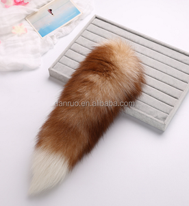 Cổ điển fullfy foxtail cho túi thanh lịch lớn <span class=keywords><strong>Fox</strong></span> đuôi lông Keychain - Product Image 4