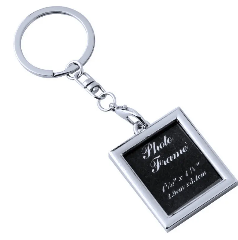 Custom Promotion Gift Photo Frame Key Metal Keyring Key Ring Chain keychain