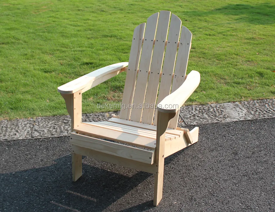 Plegable silla Adirondack de Patio al aire libre muebles reclinables madera Silla de playa