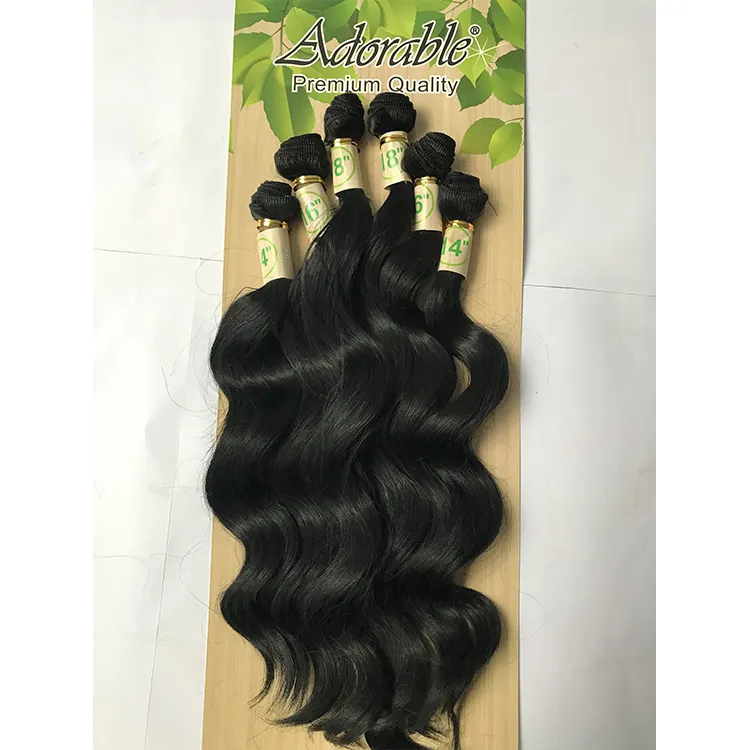 China factory synthetic hair bulk accessories body wave 6pcs 1#