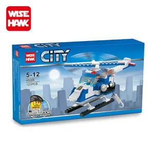 Wise Hawk 121 Pezzi Divertente Modello di Elicottero in Mattoncini Giocattoli di Costruzione in Plastica per Bambini - Product Image 1