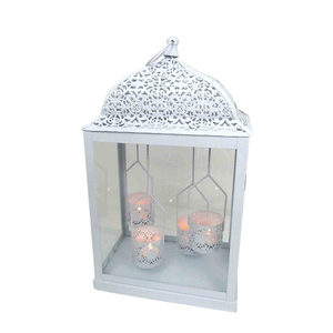 25*14,8 * H41cm <span class=keywords><strong>antiguo</strong></span> <span class=keywords><strong>Mini</strong></span> marroquí creativa Retro de vidrio de hierro casa decoración de arte gráfico vela linterna - Product Image 3