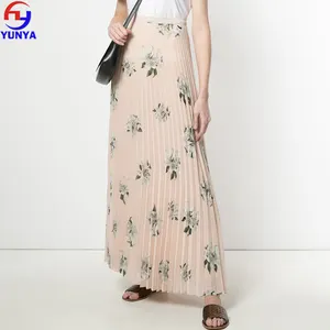 Jupe plissée avec imprimé floral, livraison gratuite en chine, mode pour femmes,