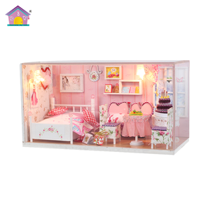 Puzle 3d para dormitorio <span class=keywords><strong>de</strong></span> niña rosa, casa <span class=keywords><strong>de</strong></span> ensueño artesanal para niños, juguete en miniatura, venta al por mayor - Product Image 2