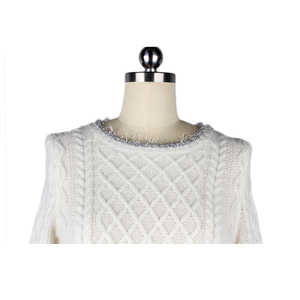 Nouvelle Lancé ras du <span class=keywords><strong>cou</strong></span> lâche câble couleur combinaison chandail - Product Image 4