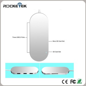 2 in 1 aluminiumlegierung USB <span class=keywords><strong>3</strong></span>.0 HUB kartenleser für PC - Product Image 2
