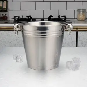 Champagne Cooler Big Stainless Steel Champagne Bucket Wine Ice Bucket