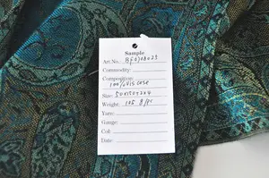 Azul phoenix preço barato 100% viscose jacquard, lenço xale hijib mulheres musselina designer personalizado chiffon lenço xale turco