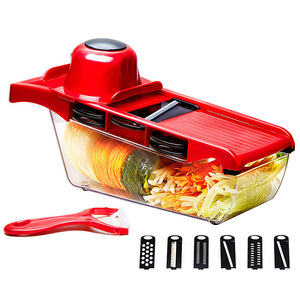 Mandolina <span class=keywords><strong>6</strong></span> en <span class=keywords><strong>1</strong></span> Rallador de queso multifunción Cortador de patatas Picador de cebolla Cortador de verduras - Product Image 6