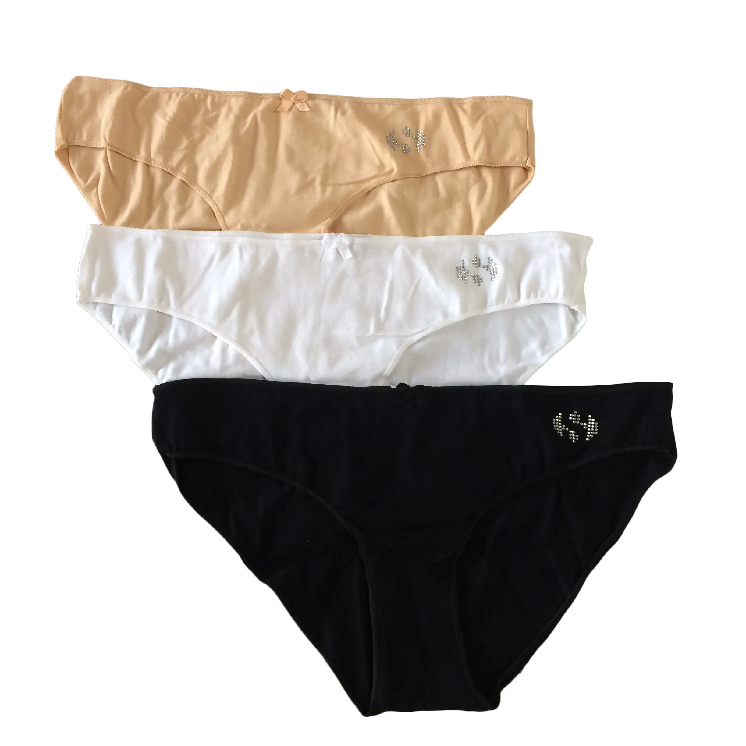 Tre confezioni di panty delle donne ropa interior de ni top della signora biancheria intima di cotone riassunti delle donne