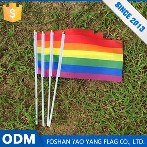 Producto Oem <span class=keywords><strong>Venta</strong></span> Caliente Logotipo Personalizado Arco Iris Bandera de la Mano de La Paz - Product Image 2