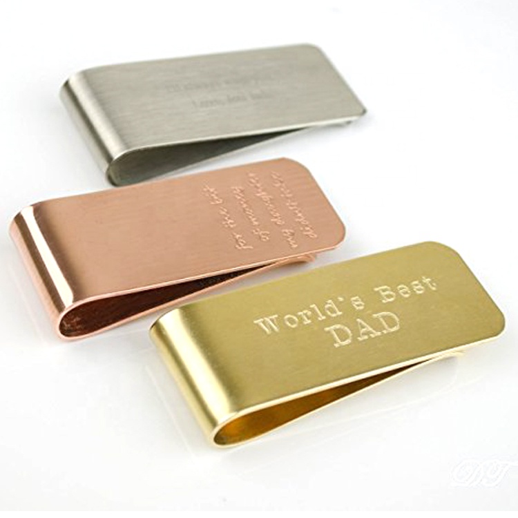 Металлический зажим для денег для мужчин с индивидуальной гравировкой логотипа