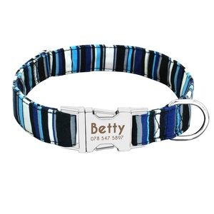 Didog-<span class=keywords><strong>collar</strong></span> ajustable para perros, tela personalizada, con grabado, envío directo - Product Image 6