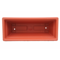 Pot de fleurs en plastique naturelles, de jardin, balcon en plein air, patio rectangulaire et plat