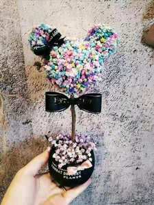 <span class=keywords><strong>Mousse</strong></span> florale en résine pnéionique 3D, avec Mickey au cœur de panda, 1 pièce, en stock - Product Image 2