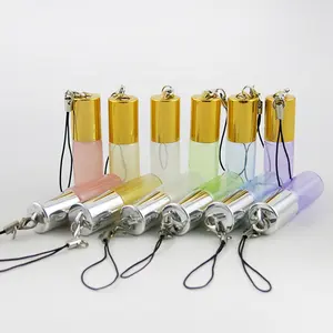 可爱的迷你彩色彩虹签字笔在瓶唇彩容器吊坠瓶用于精油