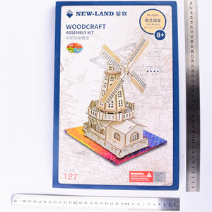 Lắp ráp ngàn nắng <span class=keywords><strong>3D</strong></span> ghép hình câu đố giáo dục Hà Lan cối xay gió giá rẻ <span class=keywords><strong>3D</strong></span> câu đố bằng gỗ - Product Image 5