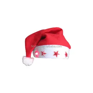 Mũ Giáng Sinh Nhấp Nháy LED Mũ Ông Già Noel Năm Sao Sáng Lên Giáng Sinh Mũ Ông Già Noel