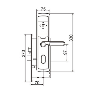 Smart digital entrada batería biométrico cerradura de la puerta del <span class=keywords><strong>hotel</strong></span> - Product Image 5