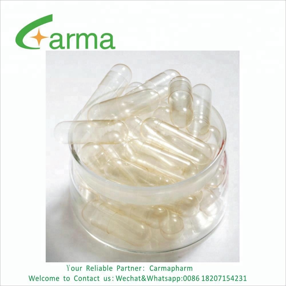 Прозрачные halal Твердые пустые желатиновые капсулы Размер 4