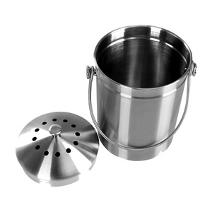 Item R2-095 Stainless Steel Kitchen Compost Bokashi Bin