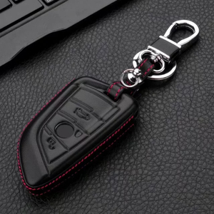 Porte-clés de voiture 4D en cuir véritable noir pour X3 X4 X5 X6 SUV Type de fermeture suspendue avec boîte porte-clés incluse - Product Image 3