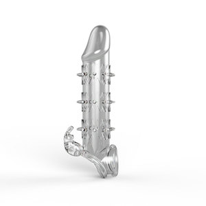 Penis hülle mit Spike Adult Sexspielzeug Penis vergrößerung Transparente wieder verwendbare Dildo hülle für Paare Sexspielzeug für Männer - Product Image 5