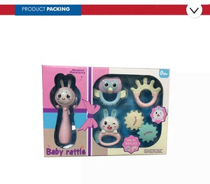 <span class=keywords><strong>Sonajeros</strong></span> de dibujos animados para bebé recién nacido, juego de juguetes de regalo, coctelera, campana para cama, calmante, palo de mano con mordedor - Product Image 6