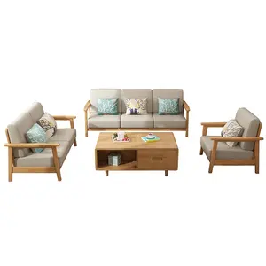 Meubelen moderne stijl luxe set woonkamer houten sofa ontwerpen lounge sofa thuis decor ideeën sofa Chinese stijl