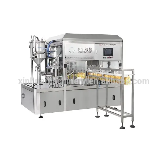Top full-automatic standup pouch fill cap machine for mango juice With Adjustable Speed