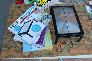 3X A4 a Piena Pagina del Tipo di Scrivania Lente di Ingrandimento Illuminato Hands Free Magnifier con 4 Lampade A LED per il Vecchio Uomo di Lettura lettura di Libri/ - Product Image 5