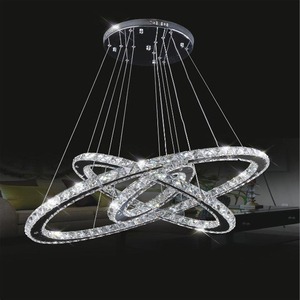 Descuento 3 círculo redondo sombra decorativ LED lámpara pendiente cristalina/lámpara colgante luz - Product Image 2