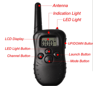 2 collares de entrenamiento para perros, pantalla <span class=keywords><strong>LCD</strong></span> remota, antiladridos, para dejar de ladrar, 300M - Product Image 4